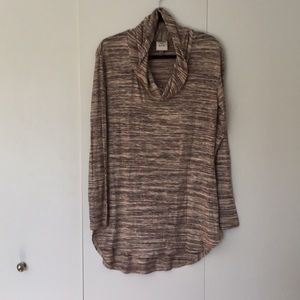 Cowl Neck Tunic length sweater